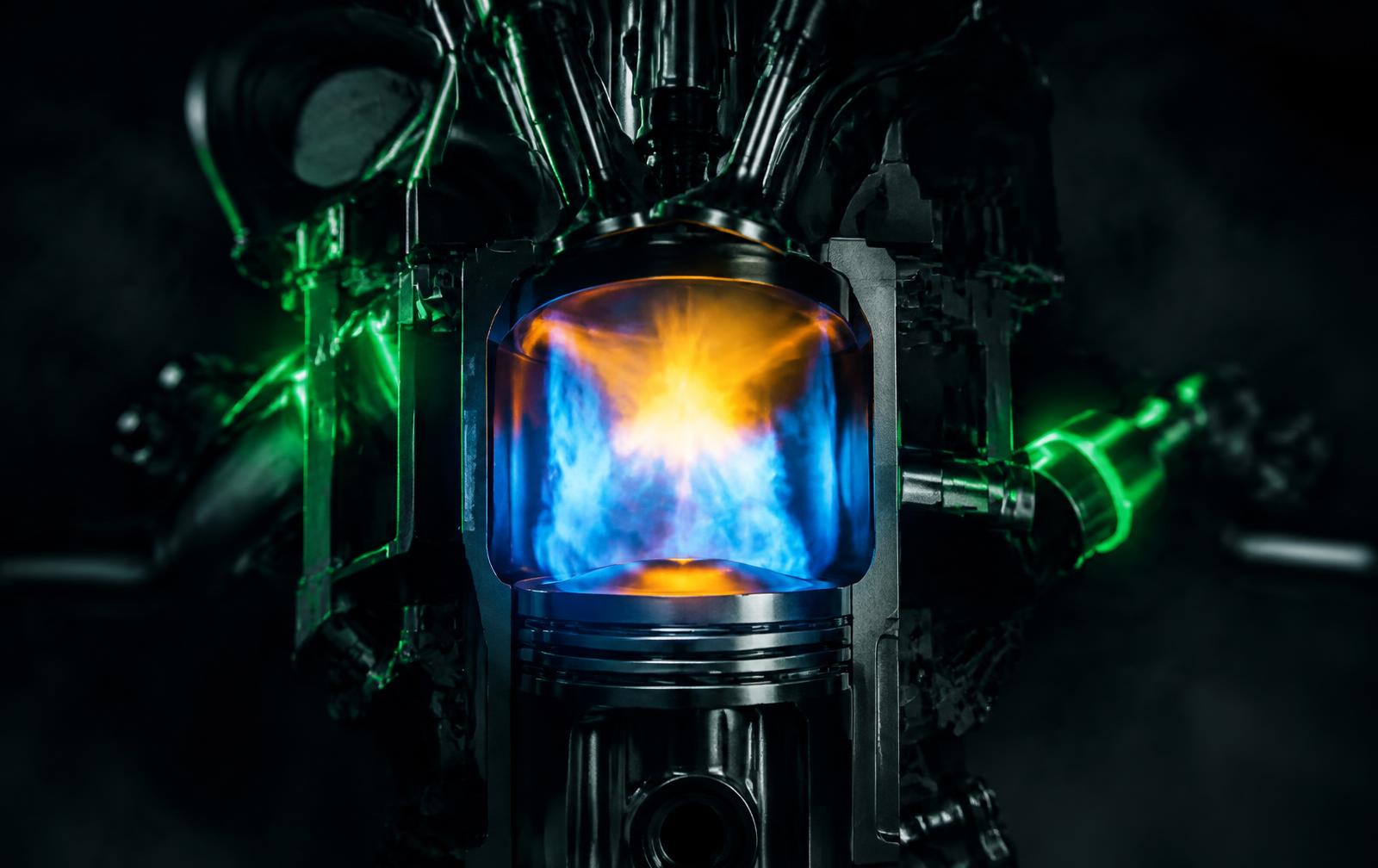 Clean fuel combustion flame